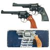 Image 1 : Three Smith & Wesson Double Action Revolvers -A) S&W Model 19-5 Revolver