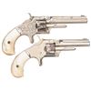 Image 2 : Collector's Lot of Two Smith & Wesson No. 1 Third Issue Spur Trigger Revolvers with Pearl Grips -A) 
