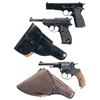 Image 1 : Three Handguns -A) Browning High-Power Semi-Automatic Pistol