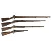 Image 1 : Four 19th Century Long Guns -A) A. Francotte Percussion Rifle