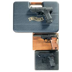 Three Walther Semi-Automatic Pistols -A) Scarce Walther Model P99 Year 2000 Commemorative Pistol wit