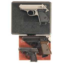 Three Walther Semi-Automatic Pistols -A) Walther PPK Pistol with Case