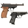 Image 2 : Two Semi-Automatic Pistols -A) Walther Post-War Commercial P-38 Pistol with Box