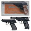 Image 1 : Three Semi-Automatic Pistols -A) Manurhin PP Sport Model Pistol with Box