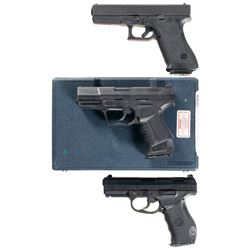 Three Semi-Automatic Pistols -A) Glock Model 21 Pistol