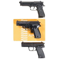 Three European Semi-Automatic Pistols -A) Beretta Model 92FS Pistol