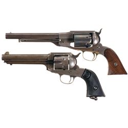 Two Antique Remington Revolvers -A) Remington-Beals Navy Percussion Revolver