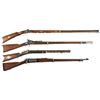Image 1 : Four American Rifles -A) Southern Style American Half-Stock Percussion Rifle
