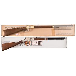 Two Lever Action Rifles with Boxes -A) Puma Model 92 Rifle