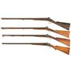 Image 2 : Four Side by Side Hammer Shotguns -A) Biggs Spencer & Co. Percussion Shotgun