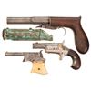 Image 1 : Four Handguns -A) P. H. Ashton Under Hammer Percussion Pistol