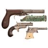 Image 2 : Four Handguns -A) P. H. Ashton Under Hammer Percussion Pistol