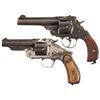 Image 1 : Two Top Break Revolvers -A) Spanish Copy of a Smith & Wesson .44 Double Action Revolver