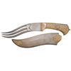 Image 2 : Unique Gold Koftgari Accented Triple-Point Indo-Persian Knife with Matching Sheath
