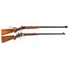 Image 1 : Two Reproduction Sharps Single Shot Falling Block Rifles -A) Sharps Arms Co. Old Reliable Rifle