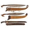 Image 1 : Two Philippine Bolos and a Gold Accented Wootz Damascus Sword