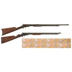Two Winchester Slide Action Rifles -A) Winchester Model 90 Rifle