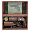 Image 1 : Cased, Engraved, and J. G. Bolen Retailer Marked Allen Patent Bar Hammer Pepperbox Pistol with Acces