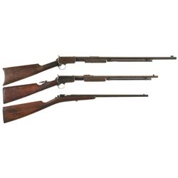 Three Winchester Sporting Rifles -A) Winchester Model 1890 Slide Action Rifle
