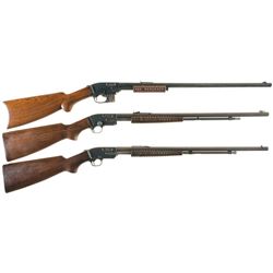 Three Savage Slide Action Rifles -A) Savage Model 1903 Rifle