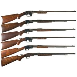 Six Sporting Slide Action Rifles -A) Savage Model 1903 Rifle