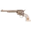Image 2 : Engraved First Generation Colt Single Action Army Revolver with Pearl Grips and Case