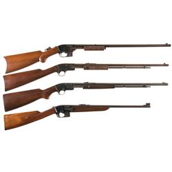 Four Sporting Rifles -A) Savage Model 1903 Slide Action Rifle