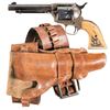 Image 1 : Antique Colt Single Action Army Revolver with Holster Rig and Stag Grips
