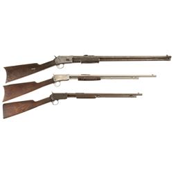 Three Slide Action Rifles -A) Colt Medium Frame Lightning Rifle