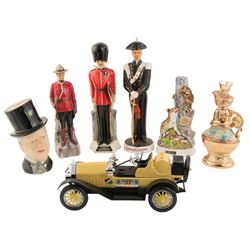 Seven Decorative Porcelain Decanters