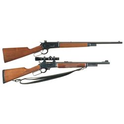 Two Sporting Lever Action Rifles -A) Winchester Model 1886 Extra Light Rifle