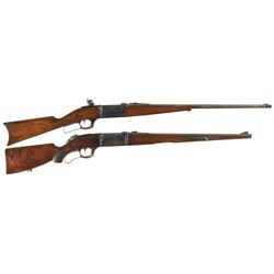 Two Savage Lever Action Rifles -A) Savage Model 1899A Lever Action Rifle with Peep Sight