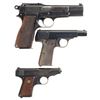 Image 2 : Three Semi-Automatic Pistols -A) Fabrique Nationale High Power Pistol with Nazi Style Markings