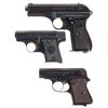 Image 1 : Three Czechoslovakian Semi-Automatic Pistols -A) CZ Model 27 Pistol with Nazi Markings
