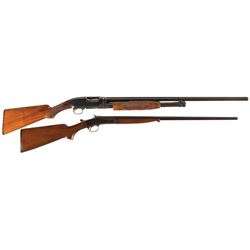 Two Winchester Shotguns -A) Winchester Model 12 20 Gauge Slide Action Shotgun
