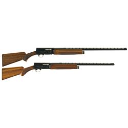 Two Belgian Browning Auto 5 Semi-Automatic Shotguns -A) Browning Auto 5 Light Twelve Shotgun