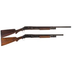 Two Winchester Model 1897 Takedown Slide Action Shotguns -A) Winchester Model 1897 Shotgun with Fact