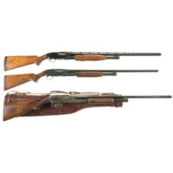 Three Winchester Slide Action Shotguns -A) Winchester Model 12 Y Series Shotgun
