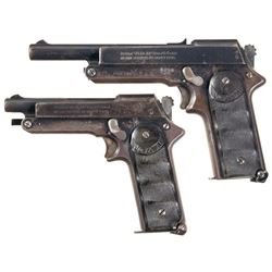 Two Arrizabalaga "Jo. Lo. Ar." One-Handed Semi-Automatic Pistols -A) Arrizabalaga "Jo. Lo. Ar." Pist