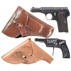 Two European Handguns with Holsters -A) Astra Model 300 Semi-Automatic Pistol
