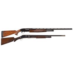 Two Winchester Slide Action Shotguns -A) Winchester Model 12 Trap Shotgun