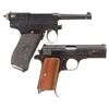 Image 2 : Two European Military Semi-Automatic Pistols with Holsters -A) Glisenti Model 1910 Pistol