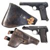 Image 1 : Two European Military Semi-Automatic Pistols with Holsters -A) Dutch Contract Fabrique Nationale Mod