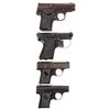 Image 2 : Four European Semi-Automatic Pistols -A) Langenhan F.L. Self-Loading Pistol with Holster