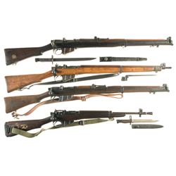 Four British Military Bolt Action Rifles -A) Birmingham Small Arms Enfield No. 1 MK III Rifle with B
