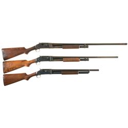 Three Winchester Slide Action Shotguns -A) Winchester Model 97 Shotgun