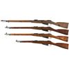Image 2 : Four Russian Military Longarms -A) Imperial Russian Mosin Nagant Model 1891 Rifle with Bayonet