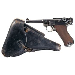 Mauser Dutch Contract 1940 Banner Luger Semi-Automatic Pistol with Holster