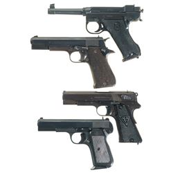 Four Semi-Automatic European Military Pistols -A) Swedish Husqvarna Lhati Model 40 Pistol