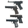 Image 1 : Four Semi-Automatic European Military Pistols -A) Swedish Husqvarna Lhati Model 40 Pistol